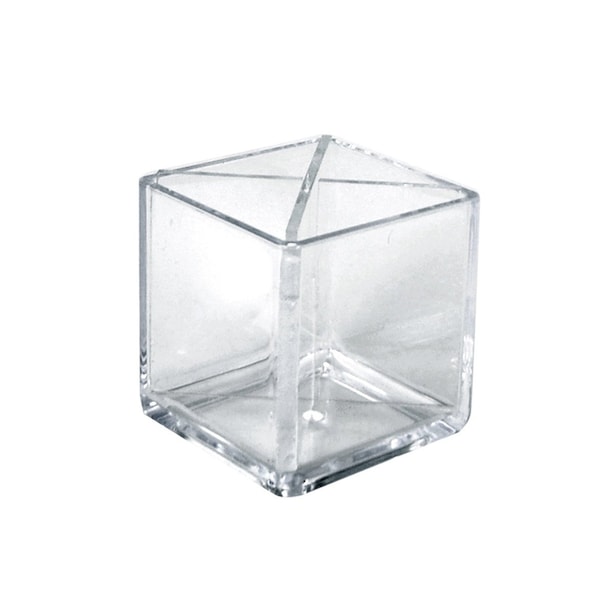 Cube Pencil Holder with Divider 5'' W x 5'' D x 5'' H